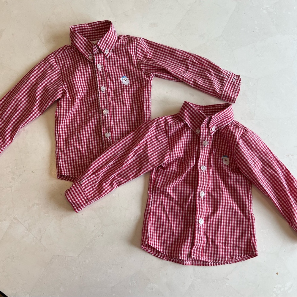Zucchini Kids Santa Button Down